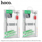 Чехол силиконовый для iPhone 13 Pro, HOCO Magnetic series, поддержка MagSafe, прозрачный