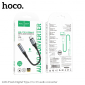 Кабель-переходник Type-C - 3.5 Jack HOCO LS36, цвет: черный